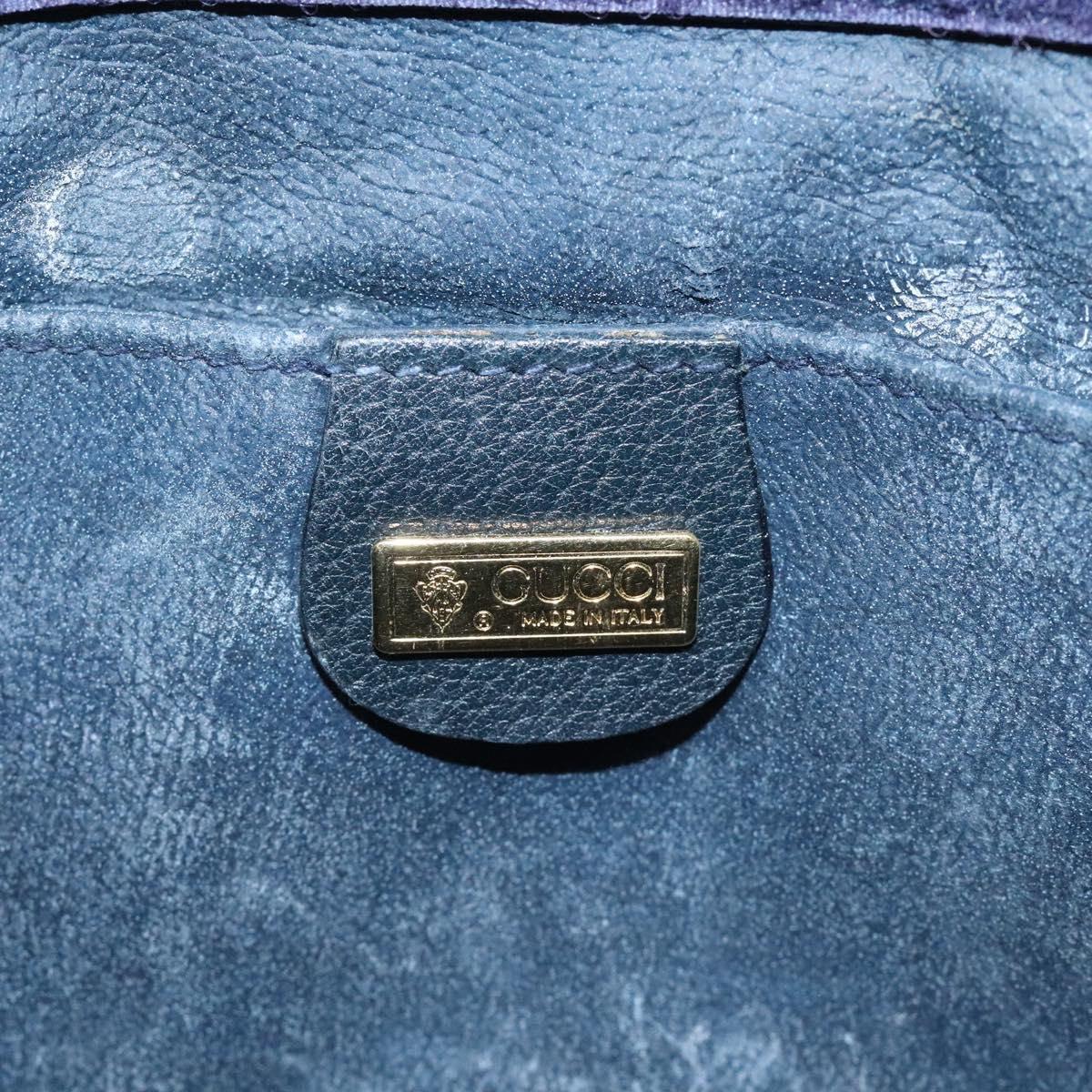 GUCCI Micro GG Supreme Clutch Bag PVC Navy 014 123 0102 Auth 121946