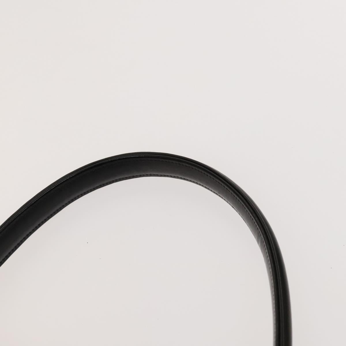 GIVENCHY Hand Bag Leather 2way Black Gold Auth 121947