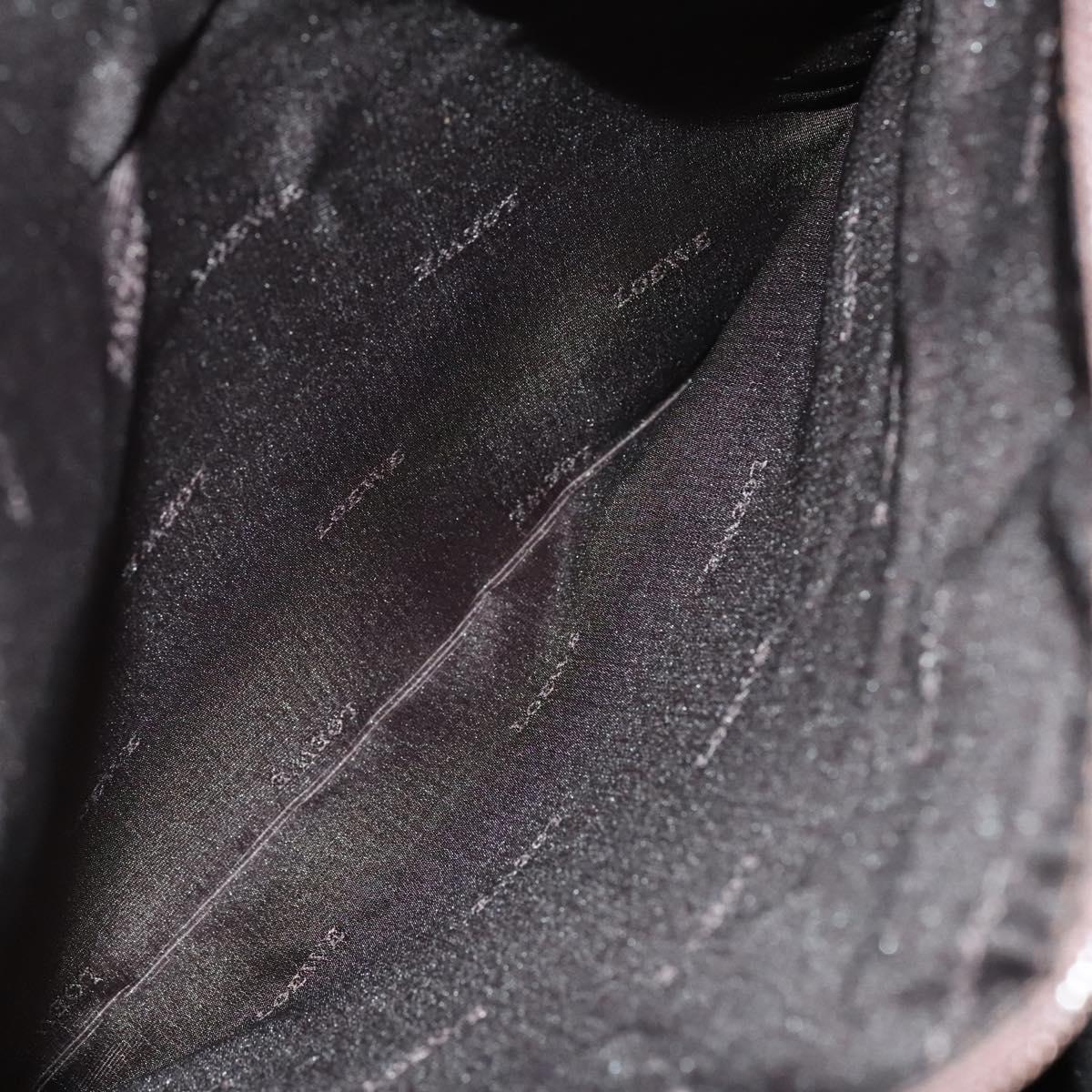 LOEWE Anagram Hand Bag Leather 2way Red Silver Auth 121972