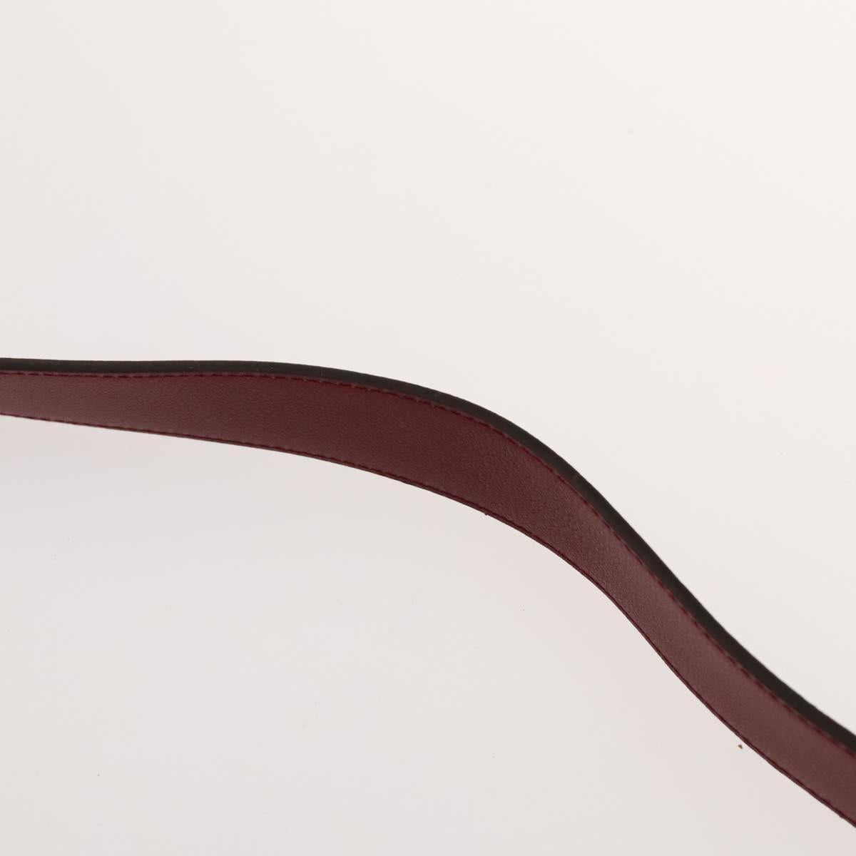 LOEWE Anagram Hand Bag Leather 2way Red Silver Auth 121972