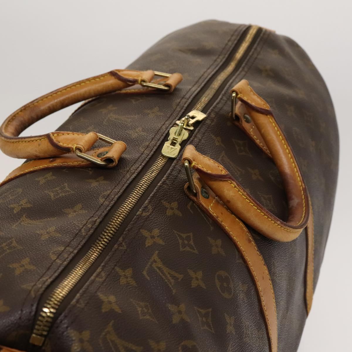 LOUIS VUITTON Monogram Keepall 55 Boston Bag M41424 LV Auth 121987