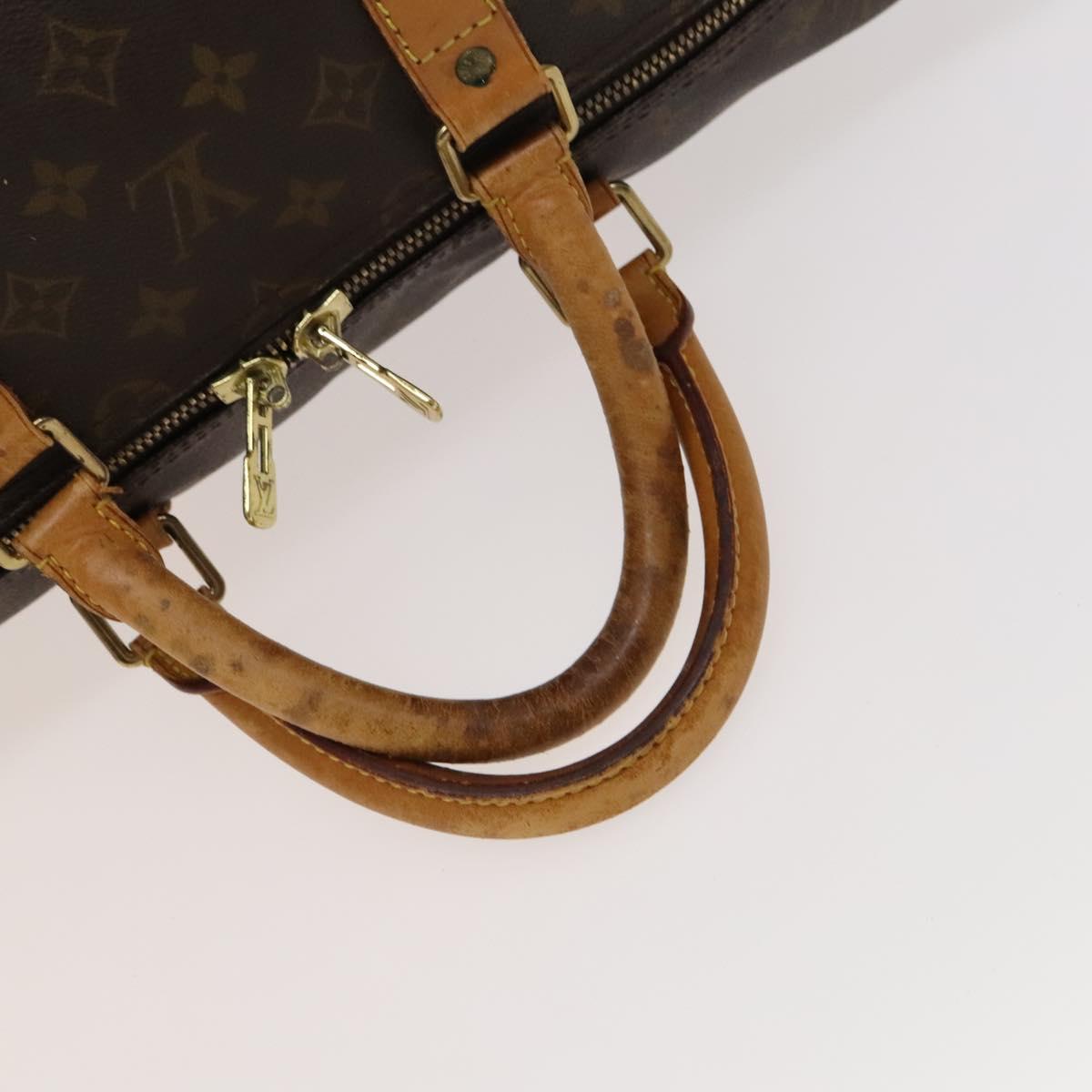 LOUIS VUITTON Monogram Keepall 55 Boston Bag M41424 LV Auth 121987