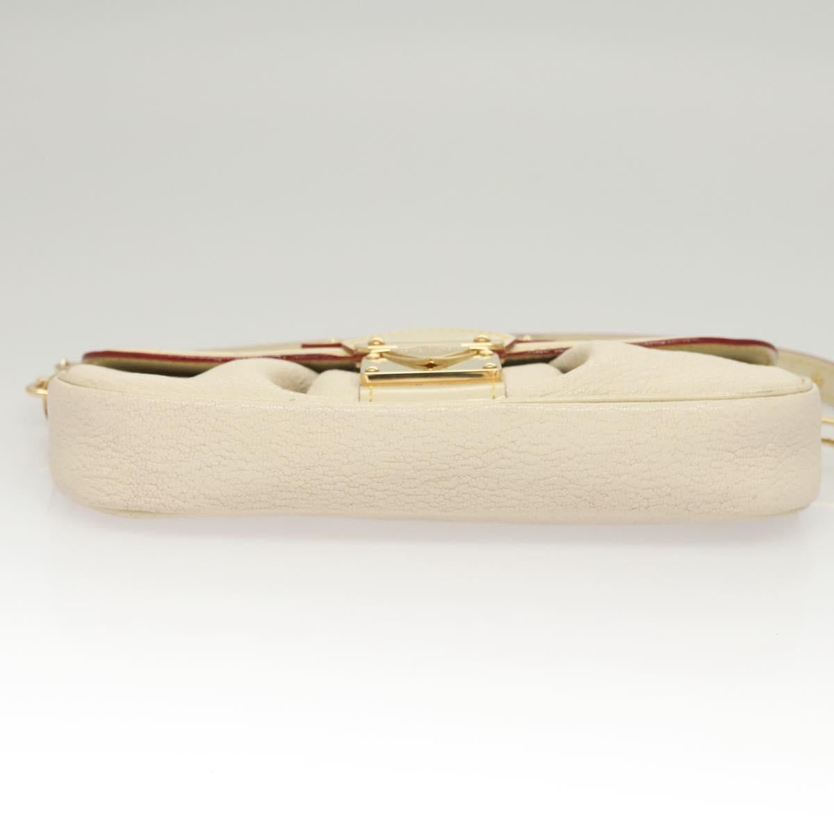 LOUIS VUITTON Suhari Precieux Accessory Pouch White M91774 LV Auth 122020