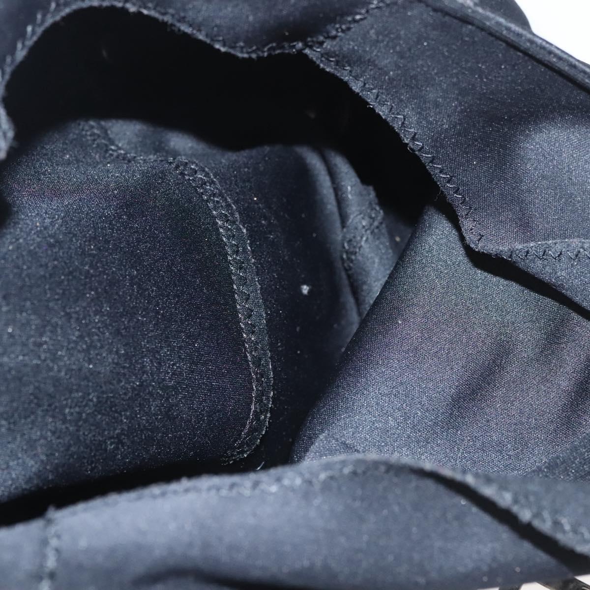 FENDI Hand Bag Nylon Black Silver Auth 122023