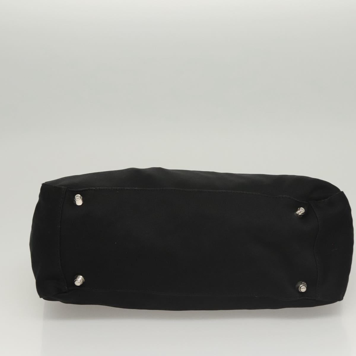 FENDI Hand Bag Nylon Black Silver Auth 122023