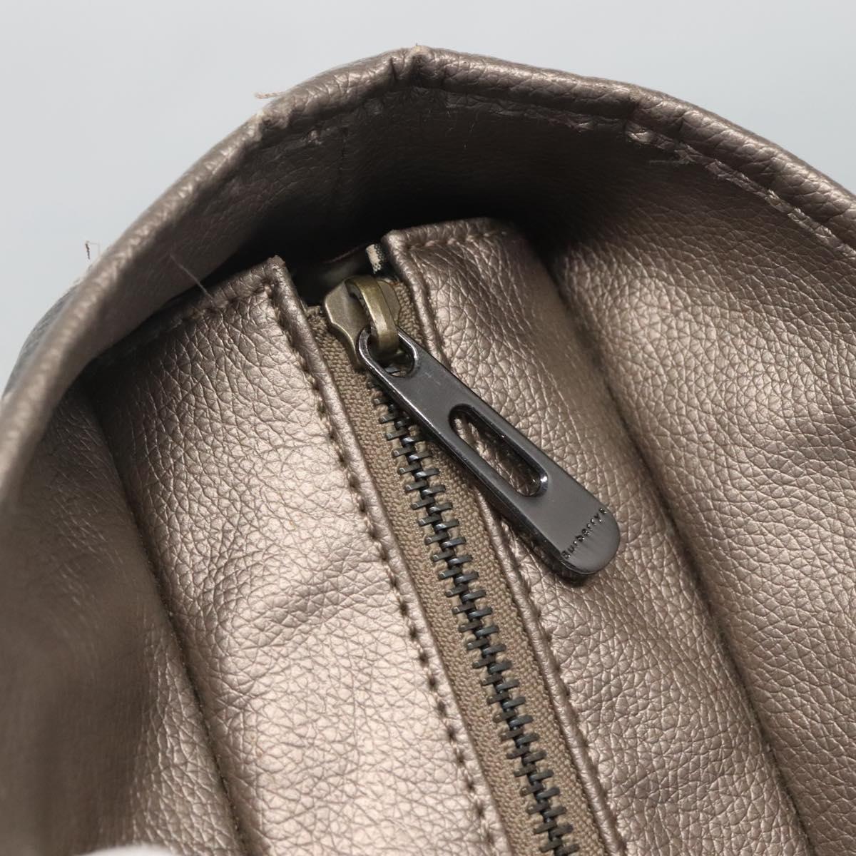 BURBERRY Nova Check Tote Bag PVC Gray Auth 122024