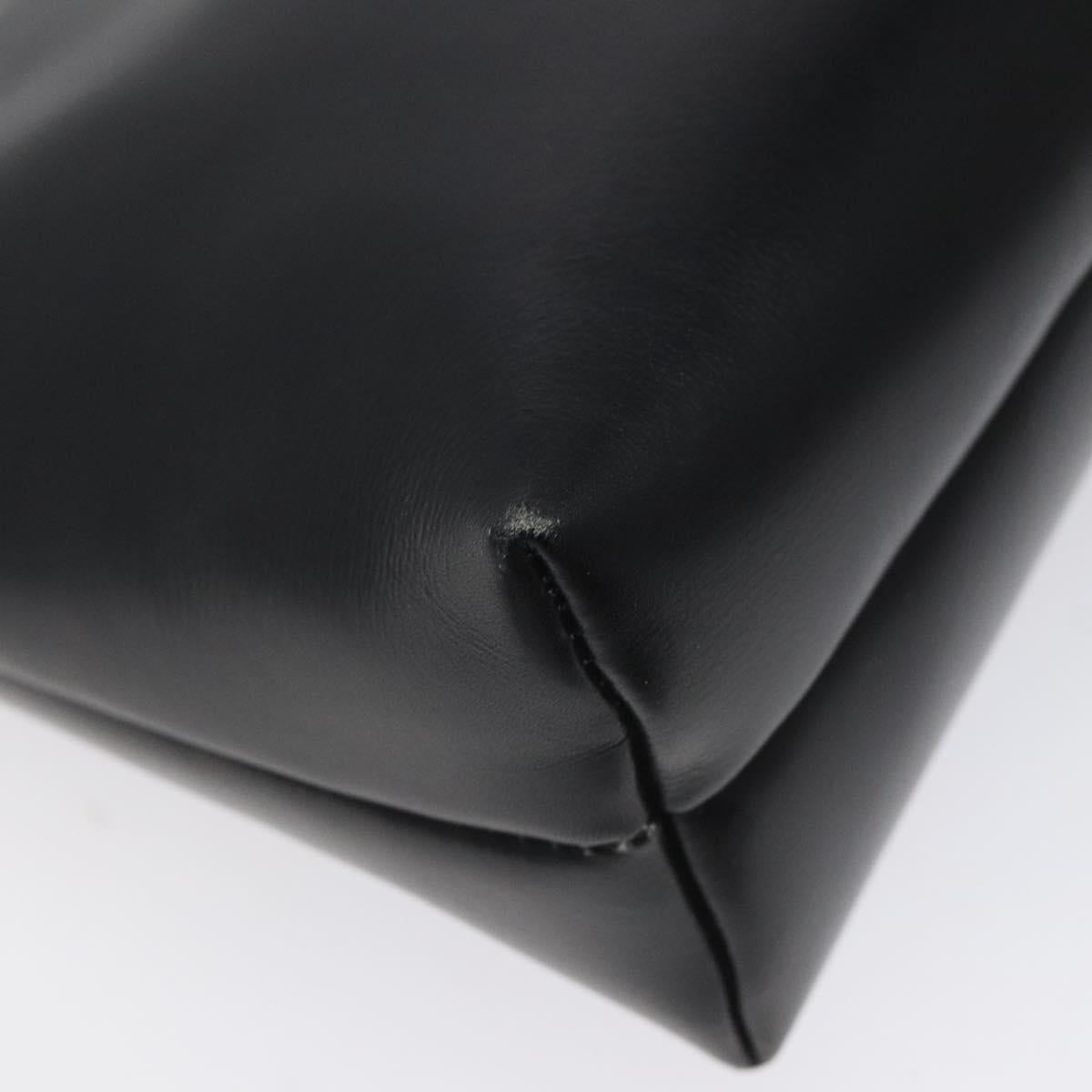 Salvatore Ferragamo Vala Shoulder Bag Leather Black Gold Auth 122037