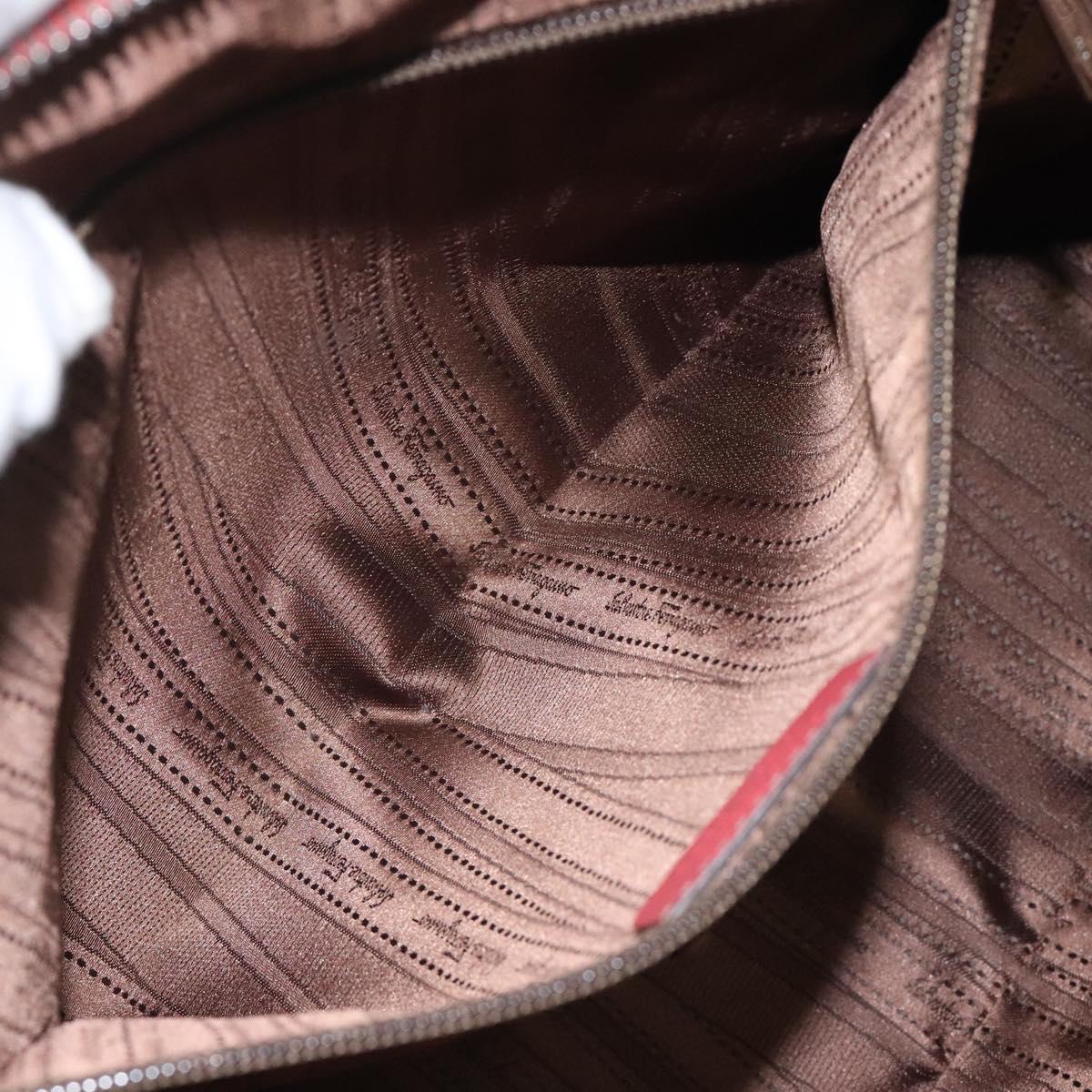 Salvatore Ferragamo Hand Bag Leather Pink Silver Auth 122097