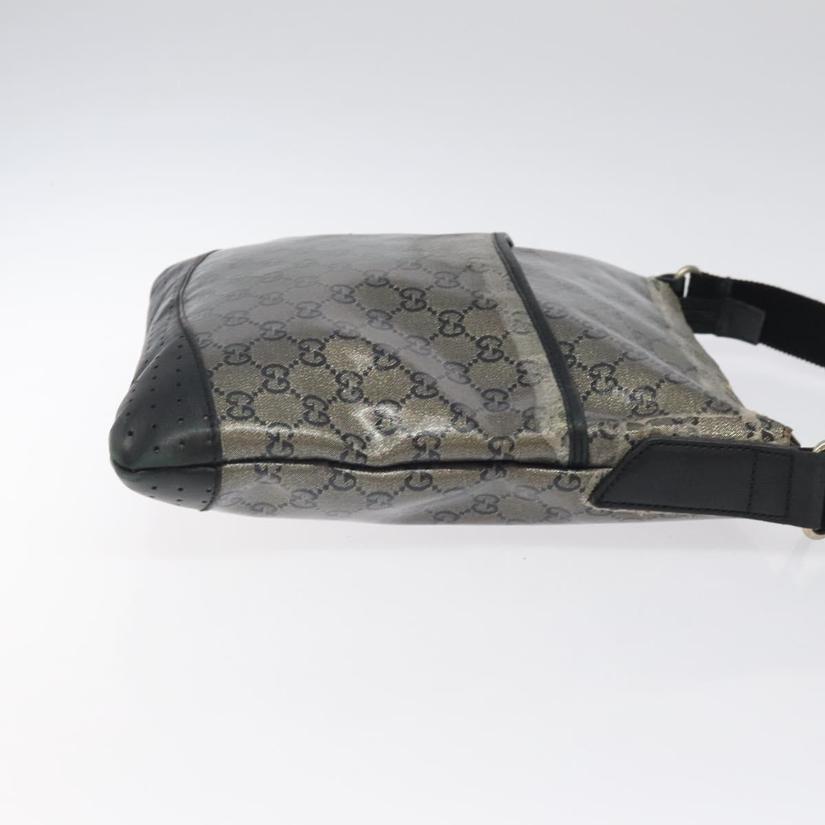 GUCCI GG Crystal Shoulder Bag Gold 145857 Auth 122103