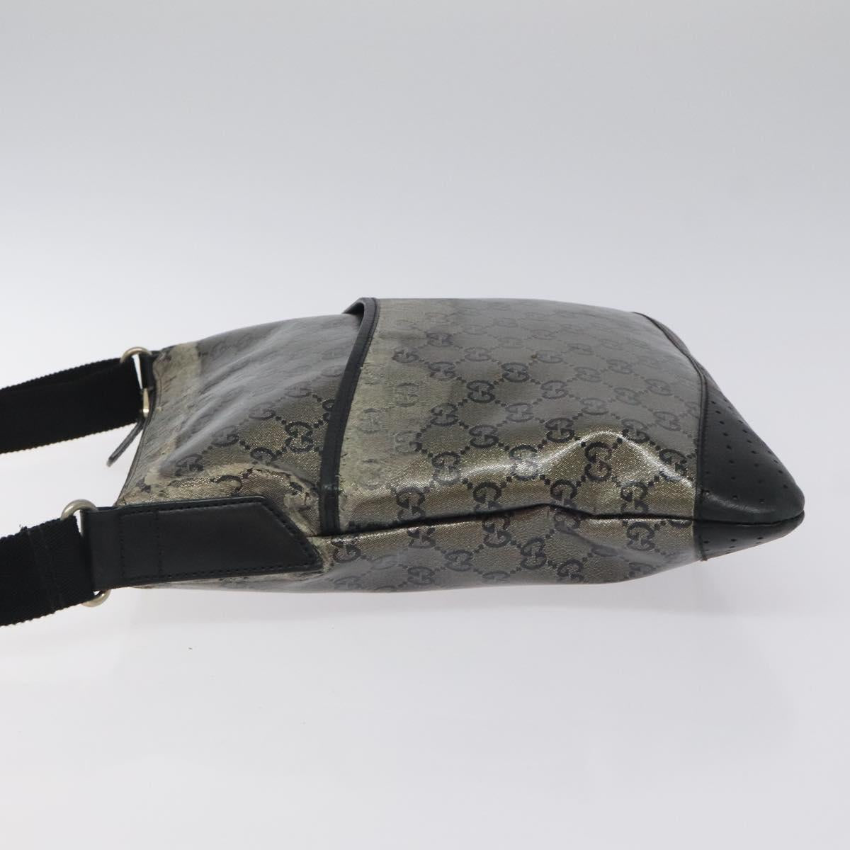 GUCCI GG Crystal Shoulder Bag Gold 145857 Auth 122103