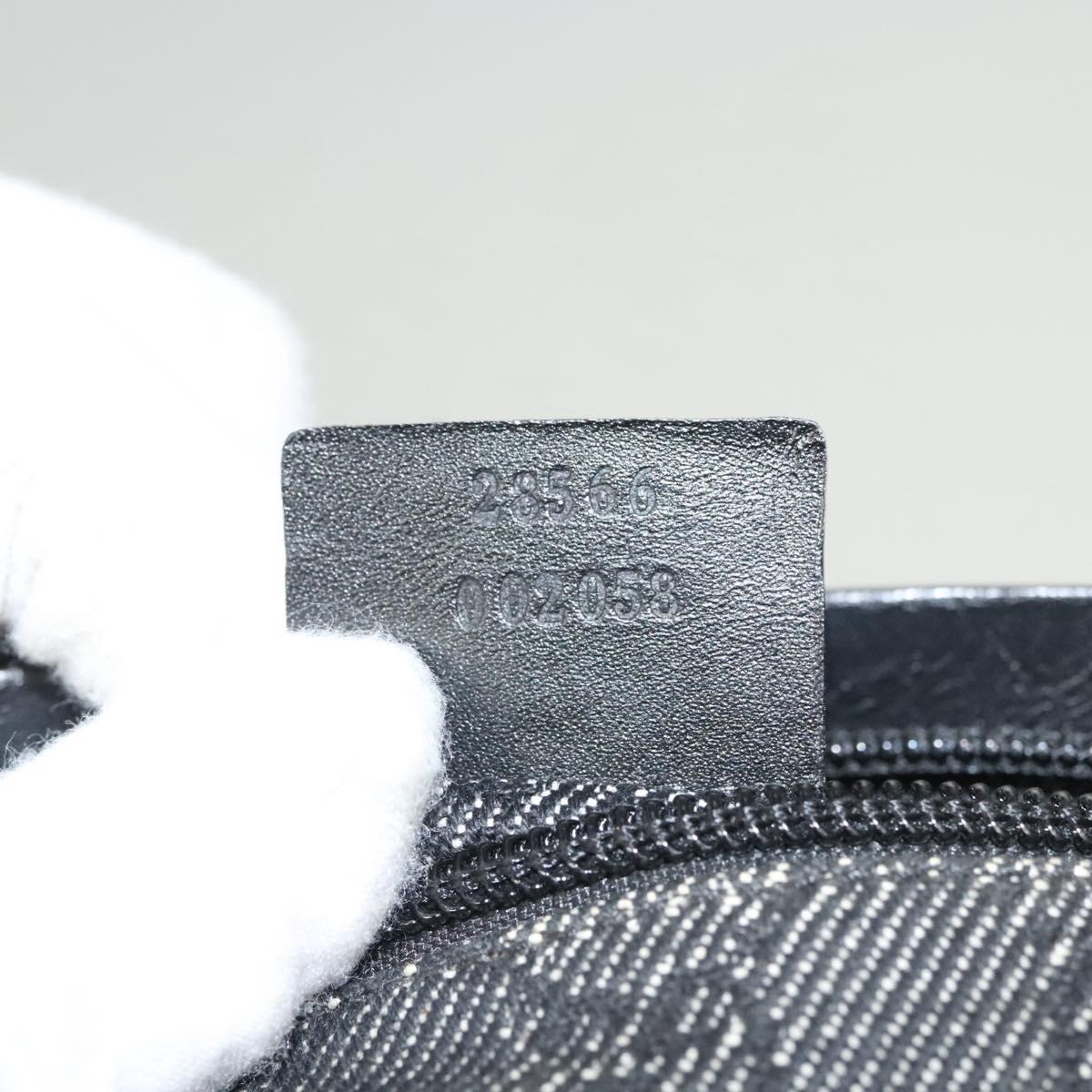 GUCCI GG Canvas Waist bag Gray Silver 28566 Auth 122104