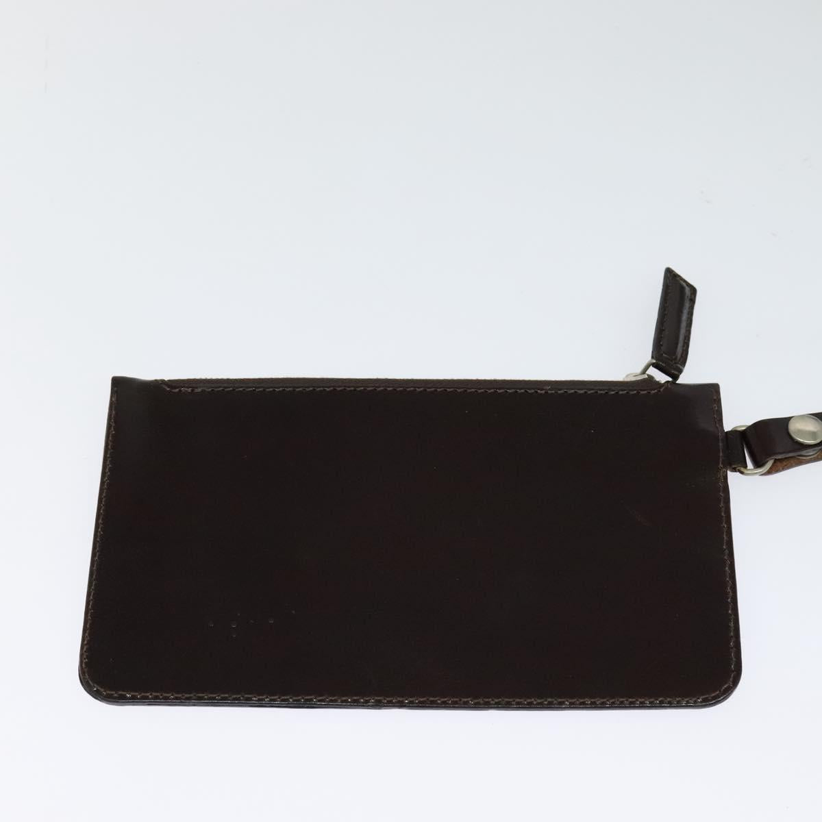 FENDI Zucca Canvas Tote Bag Black Brown Auth 122111