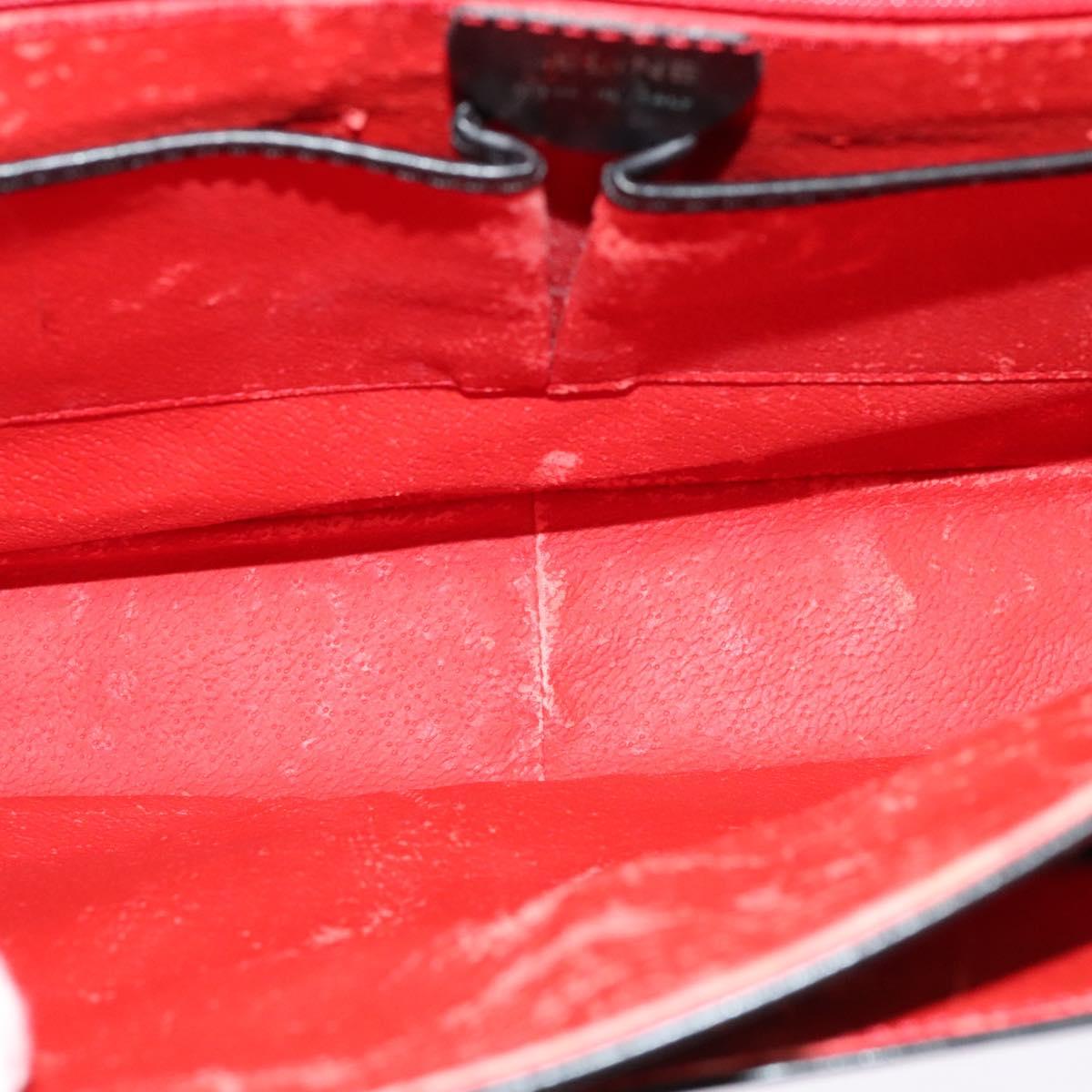 CELINE Shoulder Bag Leather Black Gold Auth 122122