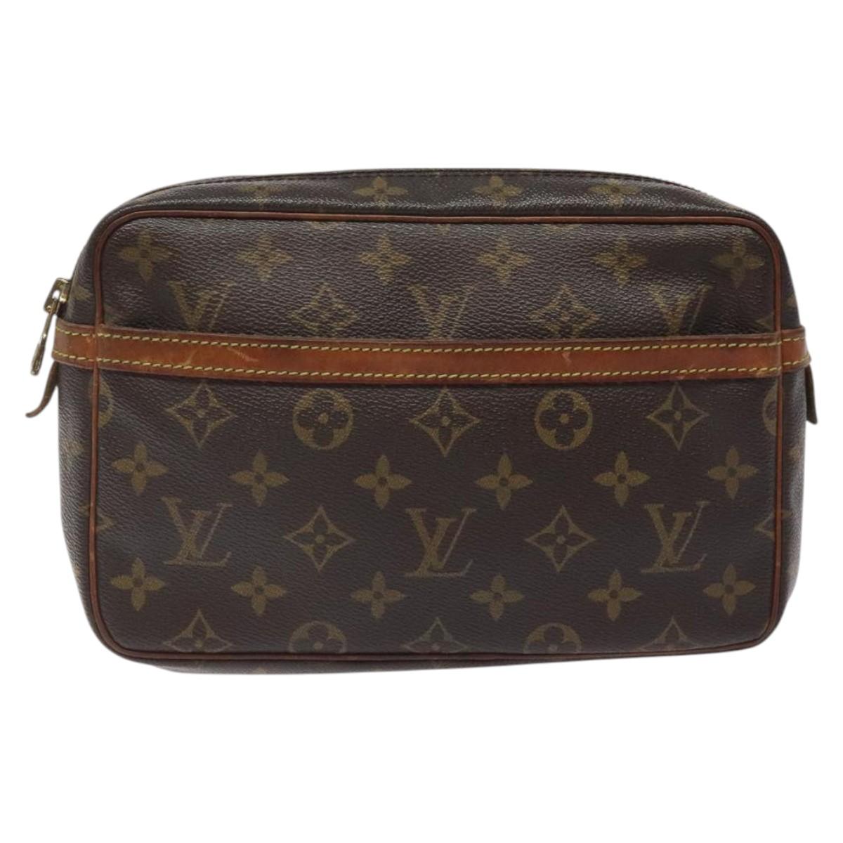 LOUIS VUITTON Monogram Compiegne 23 Clutch Bag M51847 LV Auth 122129