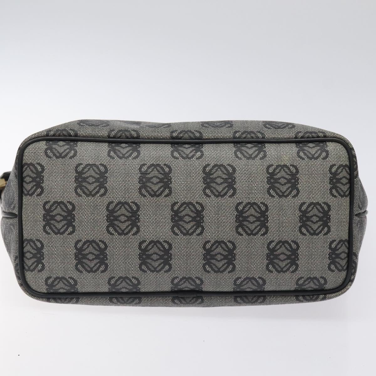 LOEWE Anagram Tote Bag PVC Black Gold Auth 122138