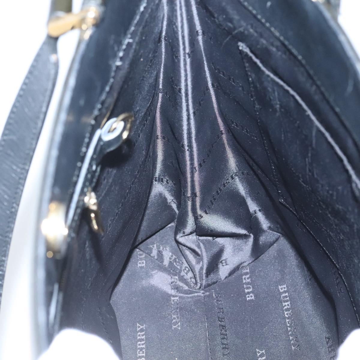 BURBERRY Nova Check Tote Bag Wool Beige Gold Auth 122167