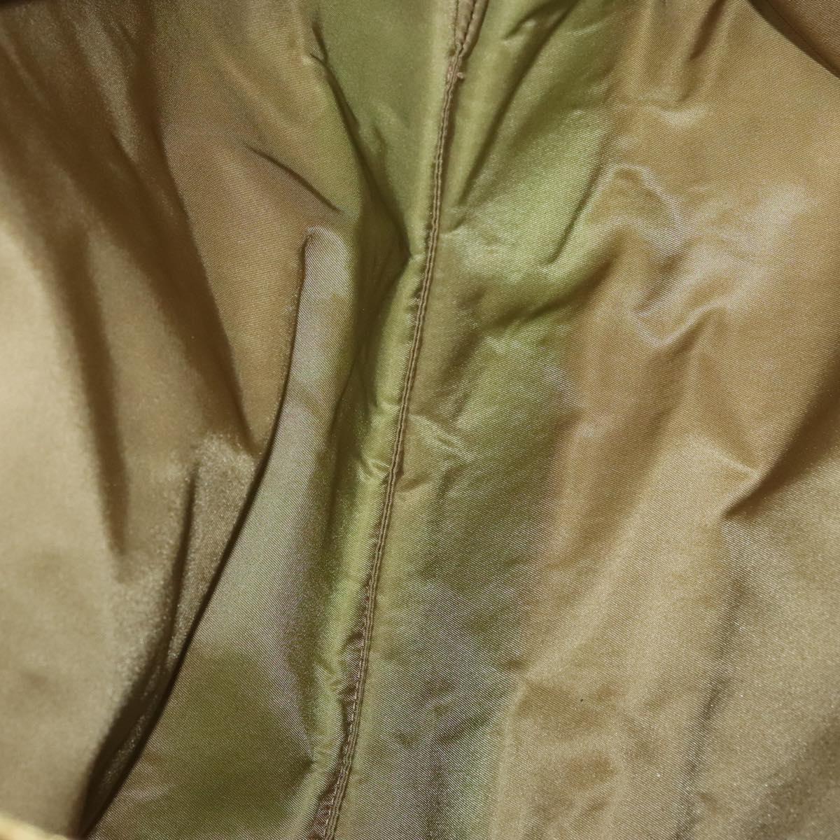 PRADA Tote Bag Satin Champagne Gold Auth 122170