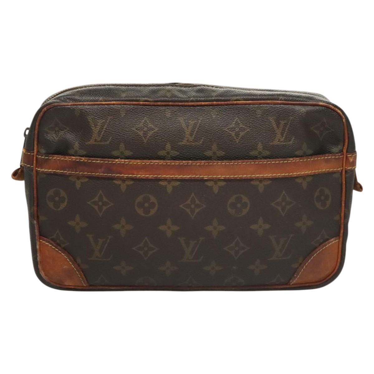 LOUIS VUITTON Monogram Compiegne 28 Clutch Bag M51845 LV Auth 122181