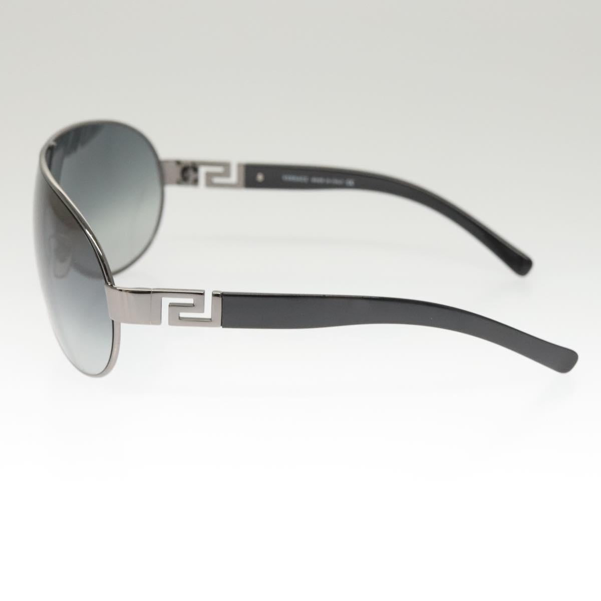 VERSACE Sunglasses metal Black Auth 122190