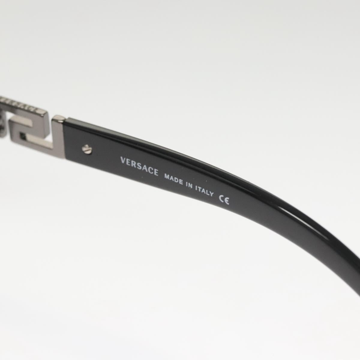 VERSACE Sunglasses metal Black Auth 122190