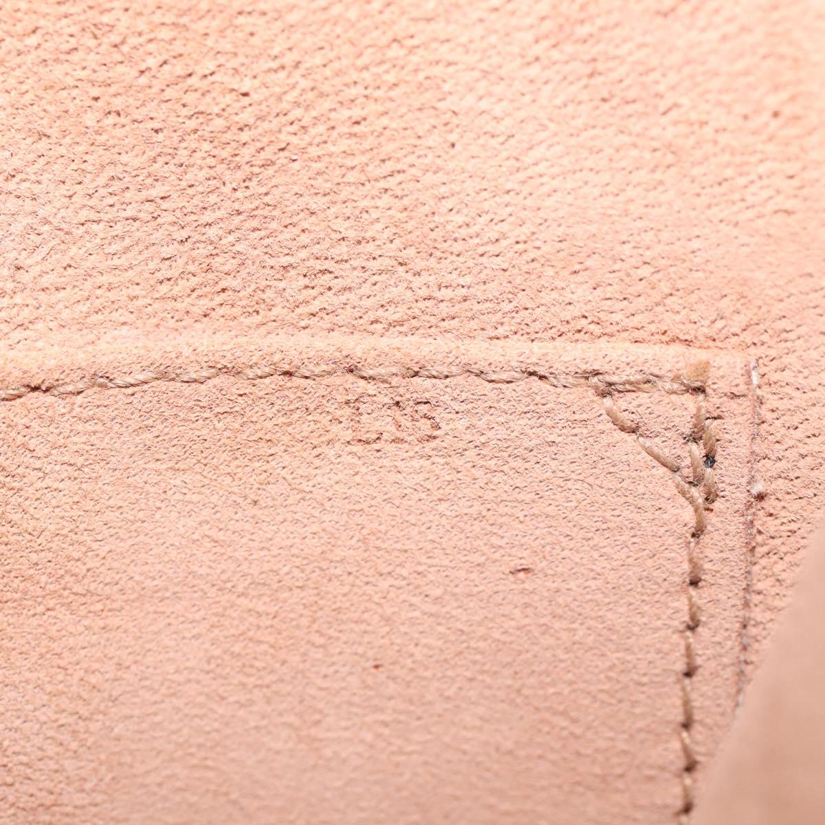 LOEWE Barcelona Hand Bag Leather Black Gold Auth 122193