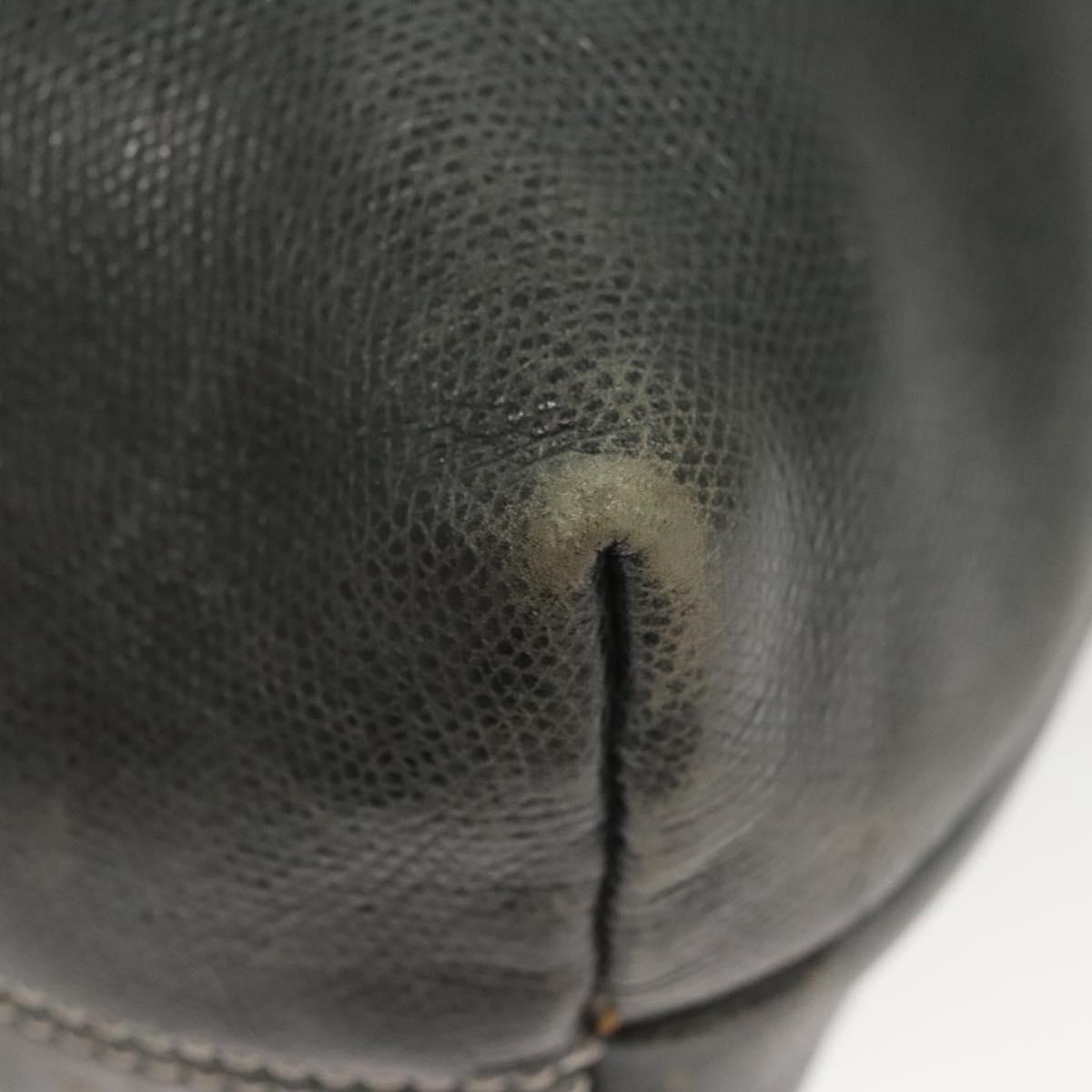 LOEWE Anagram Tote Bag Leather Khaki Gold Auth 122221