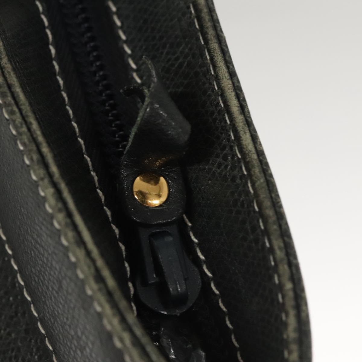 LOEWE Anagram Tote Bag Leather Khaki Gold Auth 122221