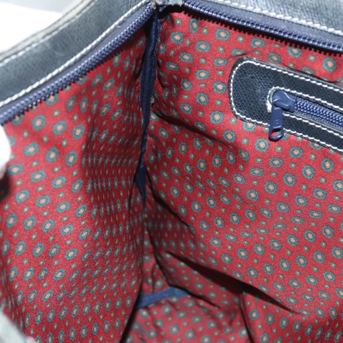 LOEWE Anagram Tote Bag Leather Khaki Gold Auth 122221