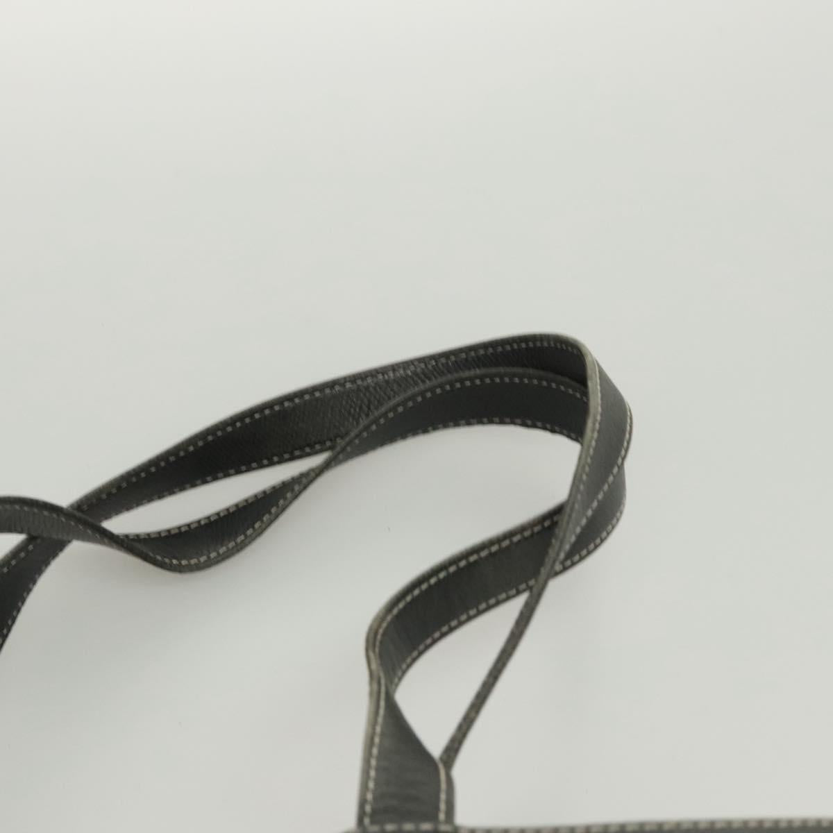 LOEWE Anagram Tote Bag Leather Khaki Gold Auth 122221