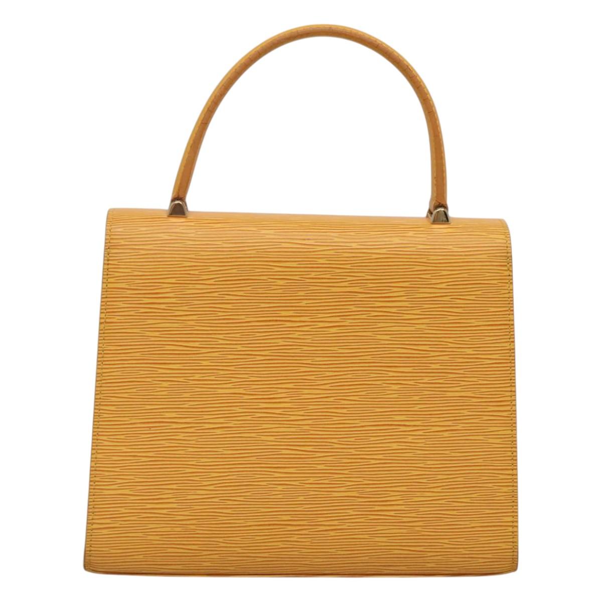 LOUIS VUITTON Epi Malesherbes Hand Bag Tassili Yellow Jonne M52379 Auth 122240