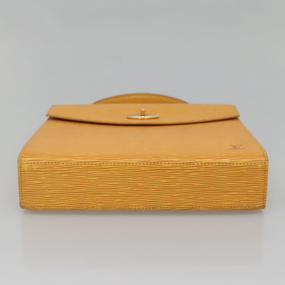 LOUIS VUITTON Epi Malesherbes Hand Bag Tassili Yellow Jonne M52379 Auth 122240