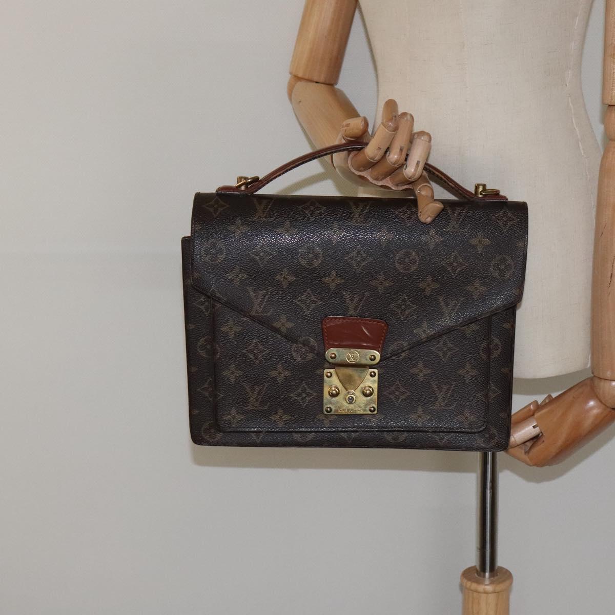 LOUIS VUITTON Monogram Monceau 28 Hand Bag M51185 LV Auth 122257