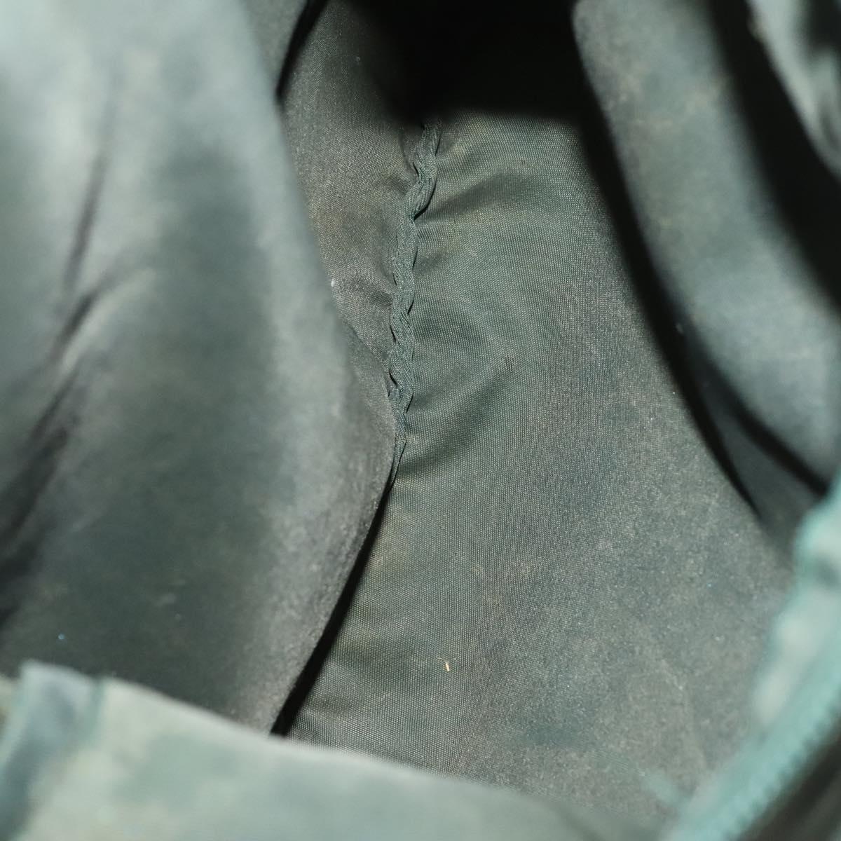 PRADA Shoulder Bag Nylon Khaki Silver Auth 122277