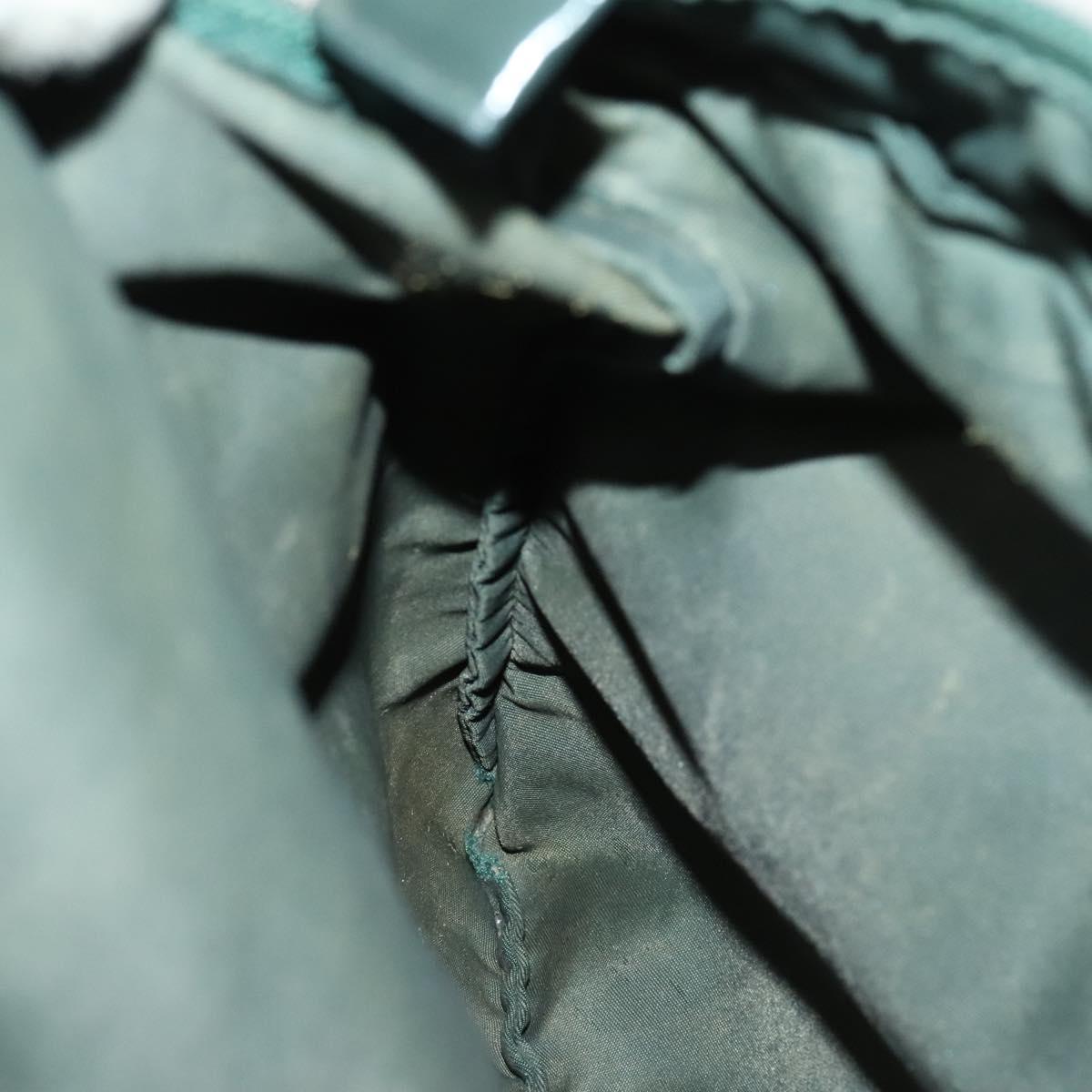 PRADA Shoulder Bag Nylon Khaki Silver Auth 122277