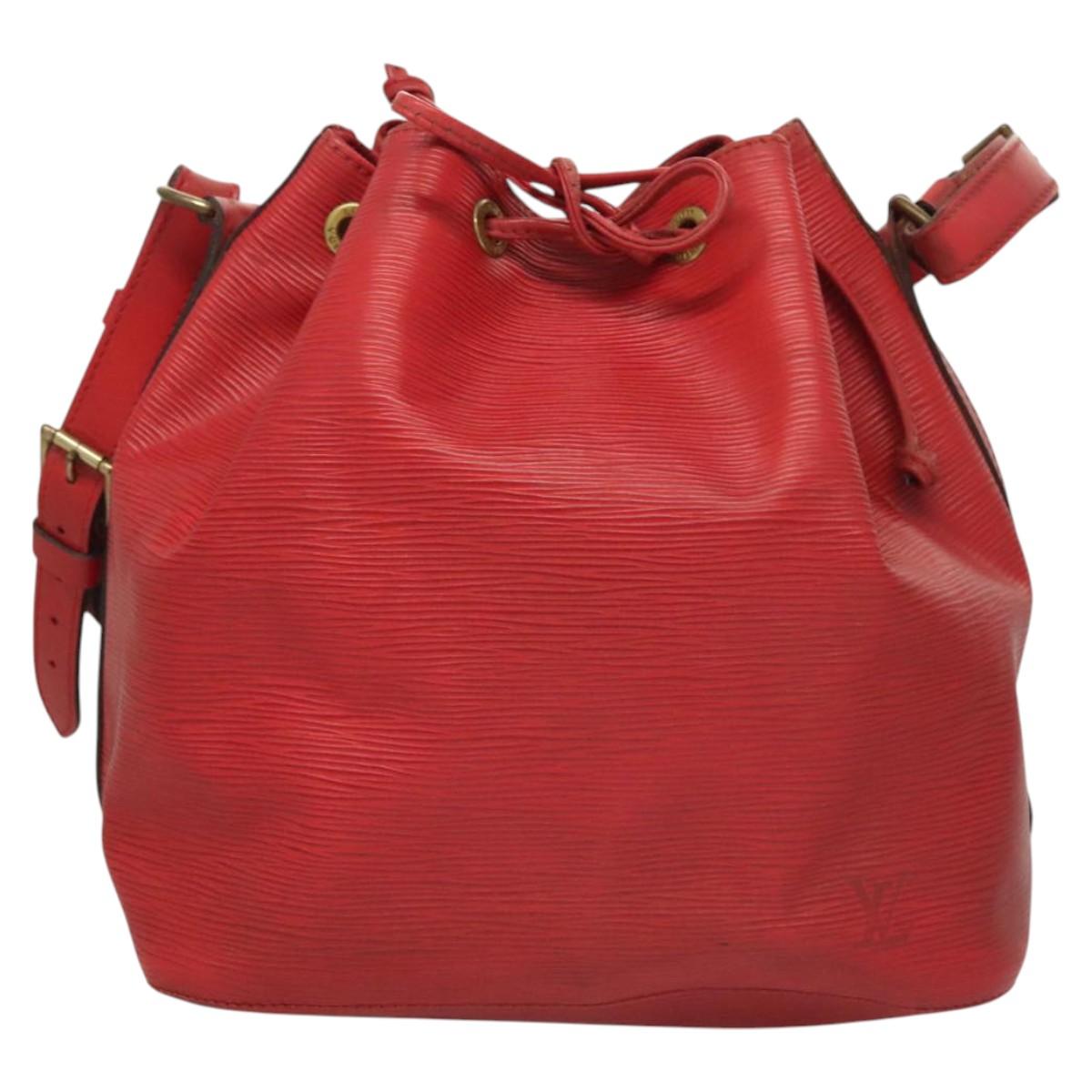 LOUIS VUITTON Epi Petit Noe Shoulder Bag Red M44107 LV Auth 122280