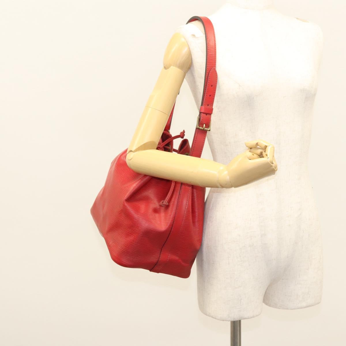 LOUIS VUITTON Epi Petit Noe Shoulder Bag Red M44107 LV Auth 122280