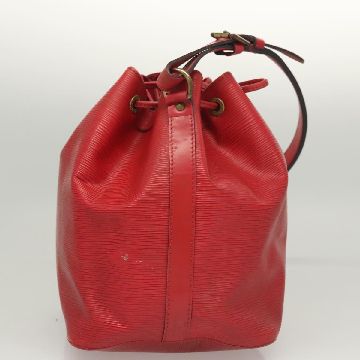 LOUIS VUITTON Epi Petit Noe Shoulder Bag Red M44107 LV Auth 122280