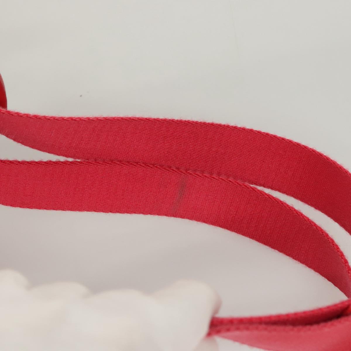 MCM Studs Backpack Leather Red Gold Auth 122310