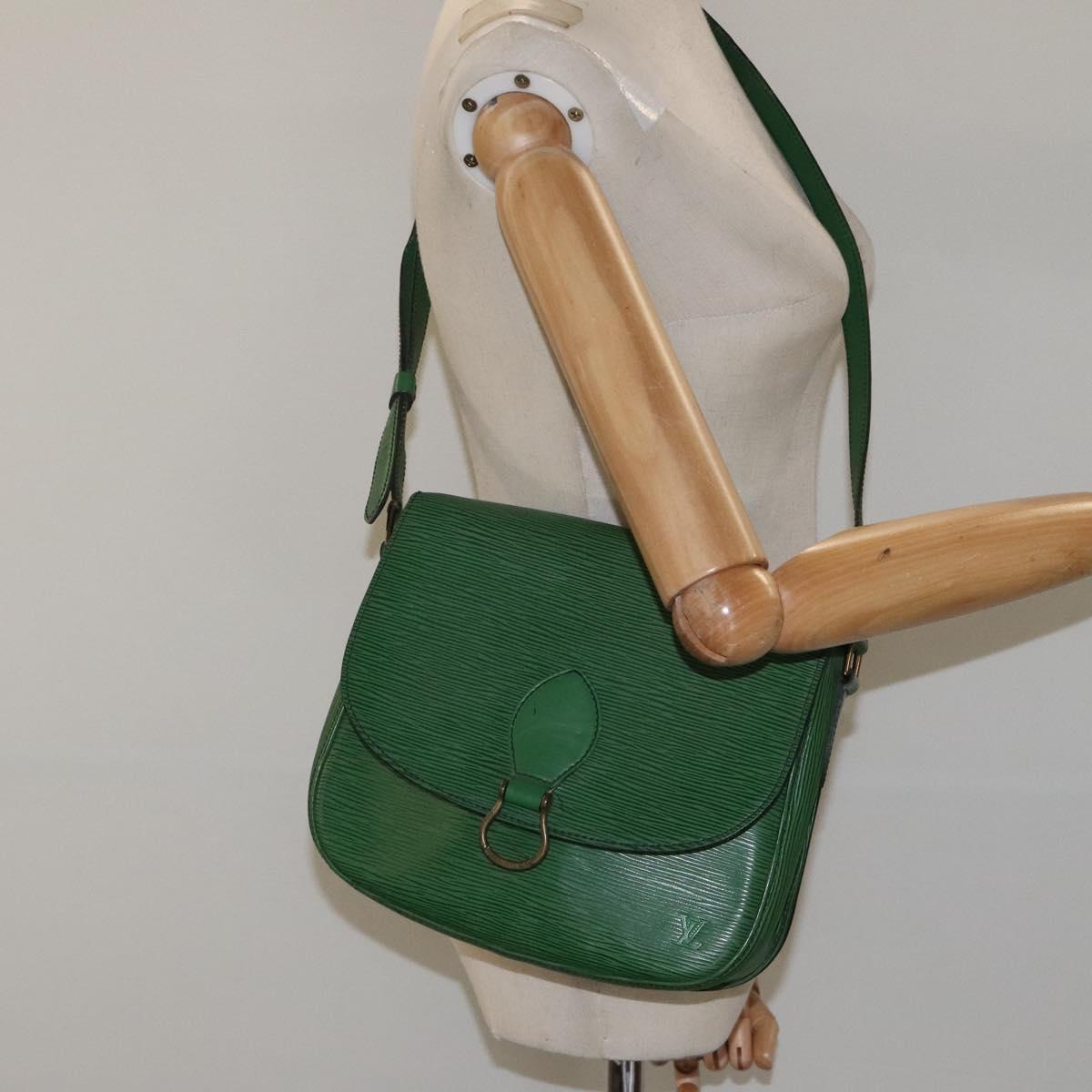 LOUIS VUITTON Epi Saint Cloud GM Shoulder Bag Green M52194 LV Auth 122324