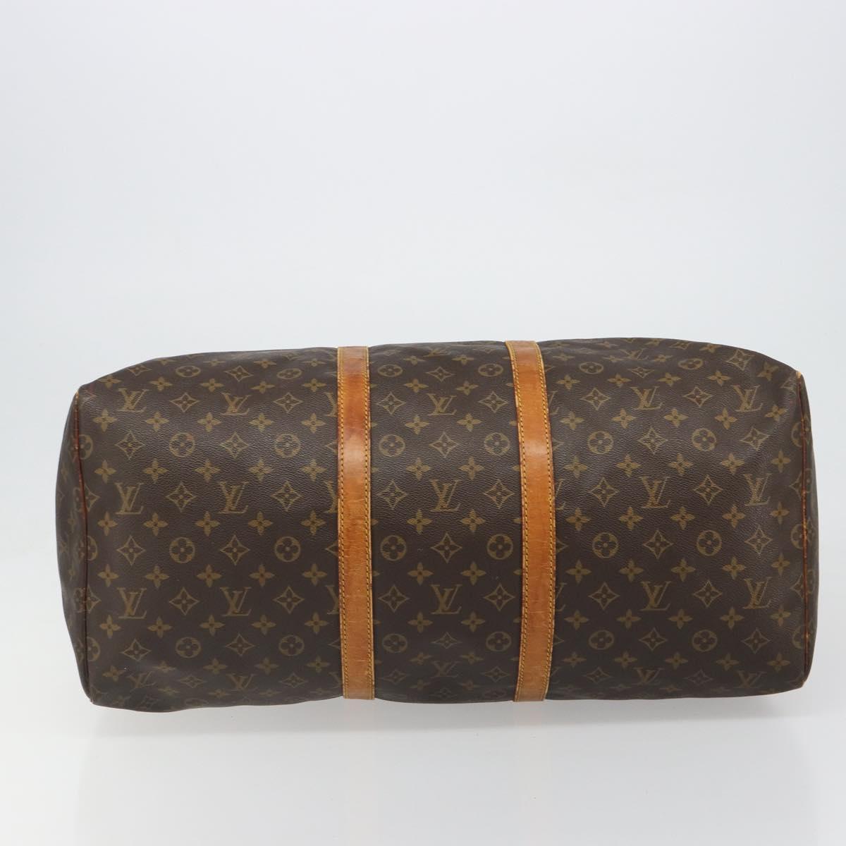 LOUIS VUITTON Monogram Keepall 55 Boston Bag M41424 LV Auth 122337