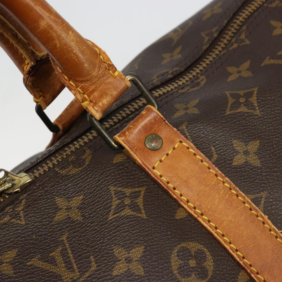 LOUIS VUITTON Monogram Keepall 55 Boston Bag M41424 LV Auth 122337