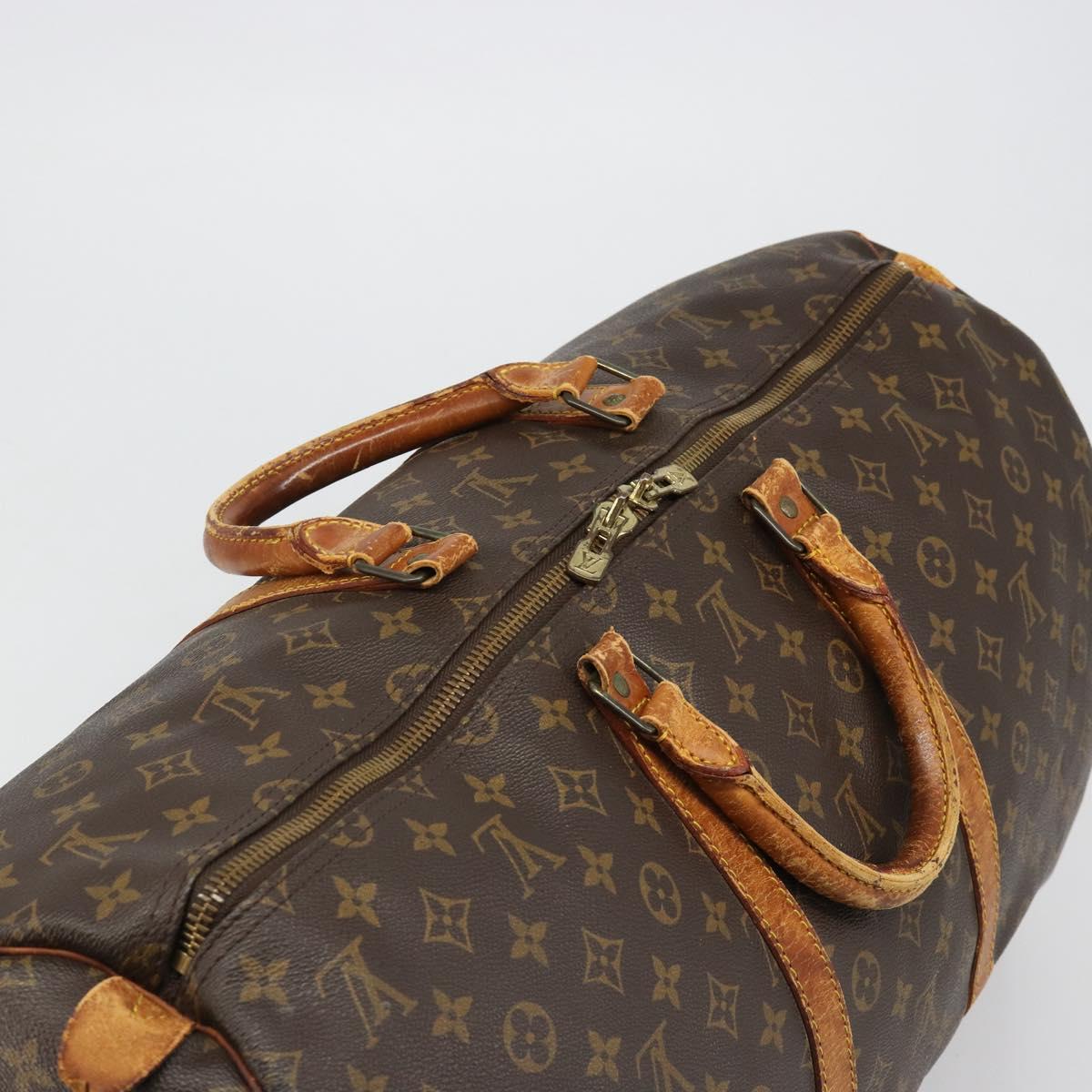 LOUIS VUITTON Monogram Keepall 55 Boston Bag M41424 LV Auth 122337