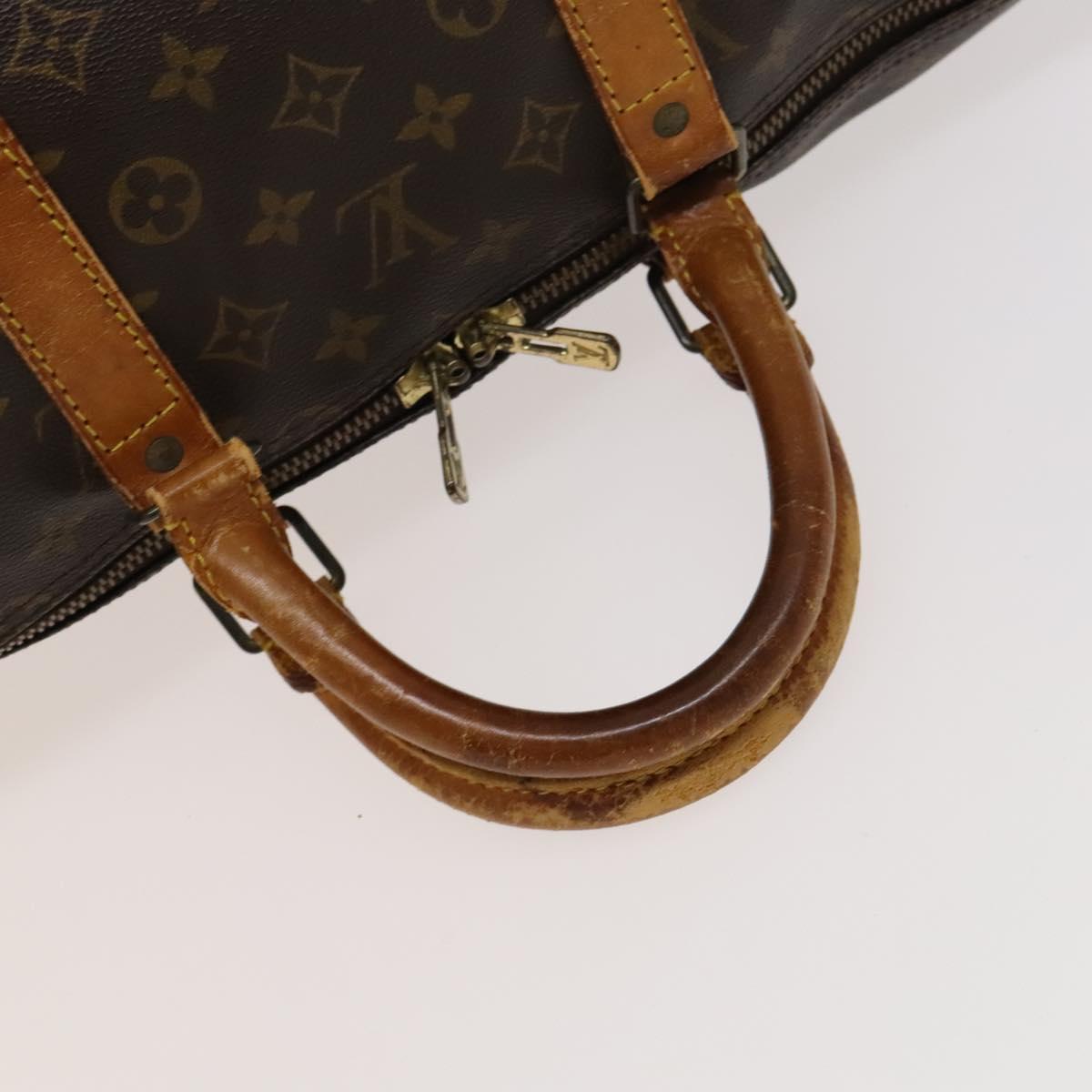 LOUIS VUITTON Monogram Keepall 55 Boston Bag M41424 LV Auth 122337