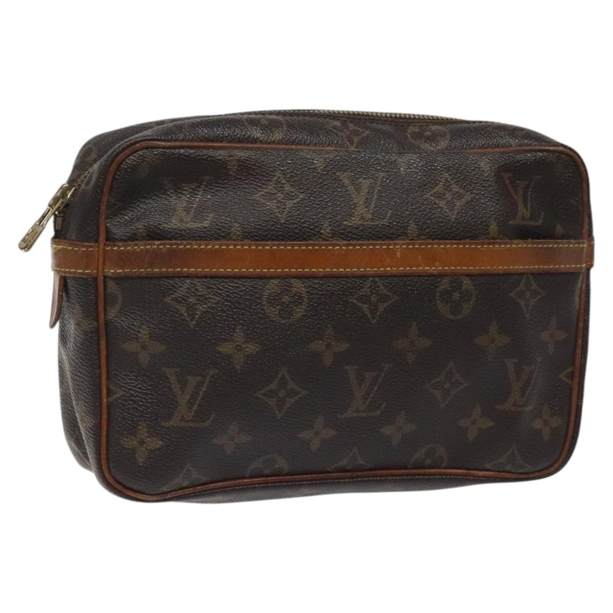 LOUIS VUITTON Monogram Compiegne 23 Clutch Bag M51847 LV Auth 122340