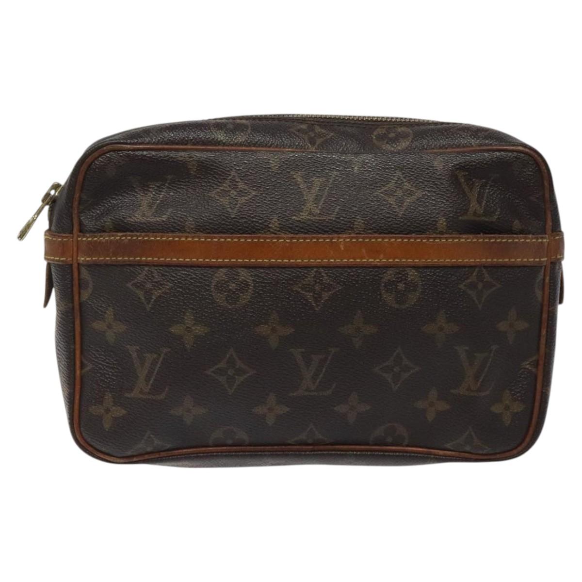 LOUIS VUITTON Monogram Compiegne 23 Clutch Bag M51847 LV Auth 122340