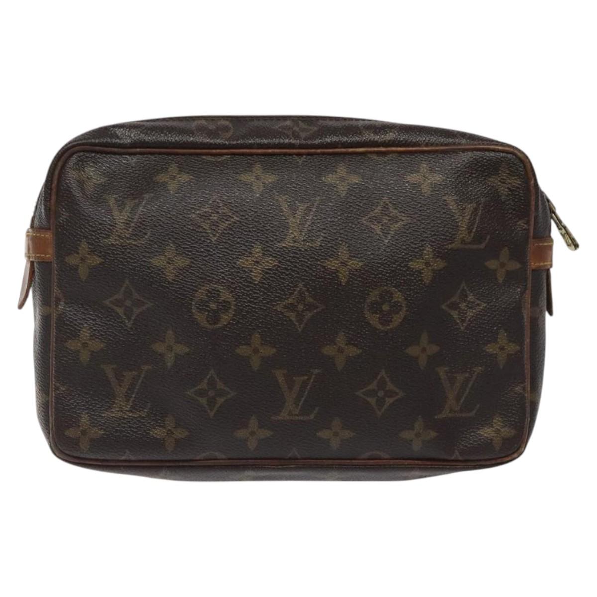 LOUIS VUITTON Monogram Compiegne 23 Clutch Bag M51847 LV Auth 122340