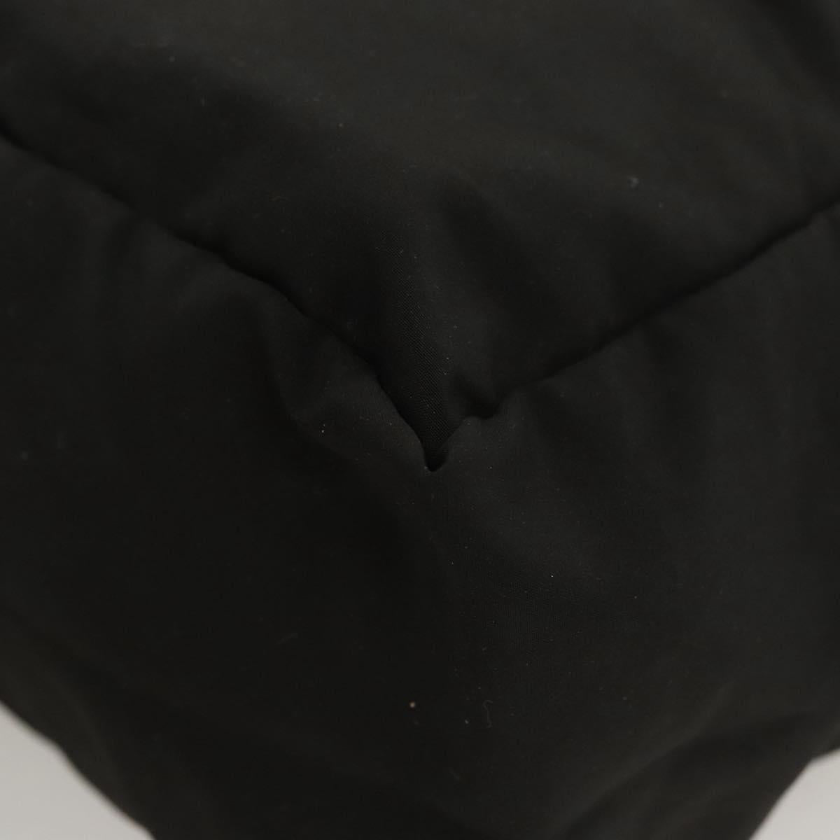 BOTTEGA VENETA Hand Bag Nylon Black Silver Auth 122411