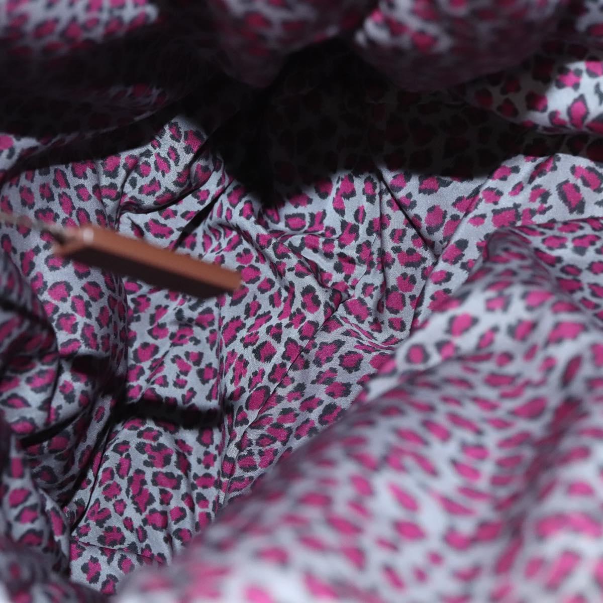 BOTTEGA VENETA Hand Bag Nylon Black Silver Auth 122411