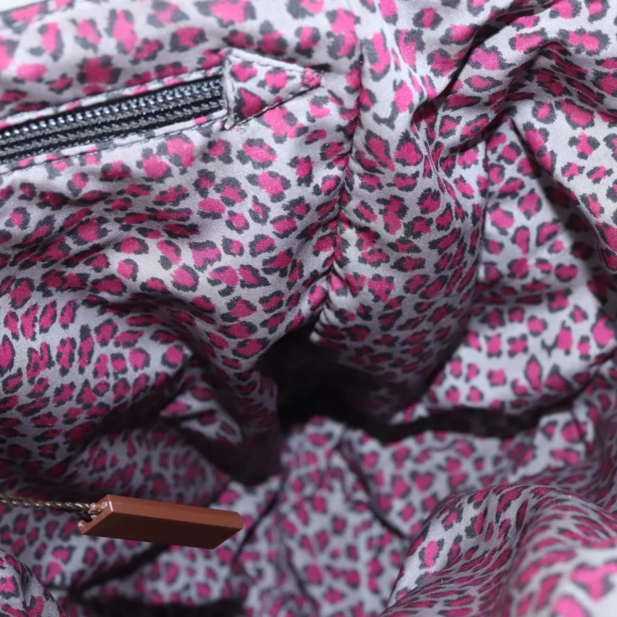 BOTTEGA VENETA Hand Bag Nylon Black Silver Auth 122411