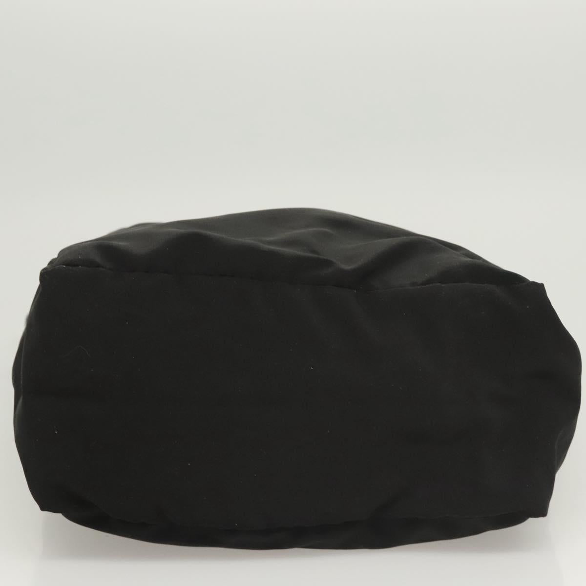 BOTTEGA VENETA Hand Bag Nylon Black Silver Auth 122411